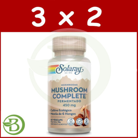 Pack 3x2 Mushroom Complete 60 Cápsulas Solaray