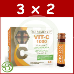 Pack 3x2 Vitamina C 1000 Liposomada 20 Viales Marnys