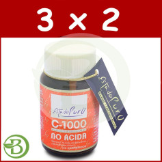 Pack 3x2 Vitamina C 1000 No Ácida 100 Cápsulas Estado Puro