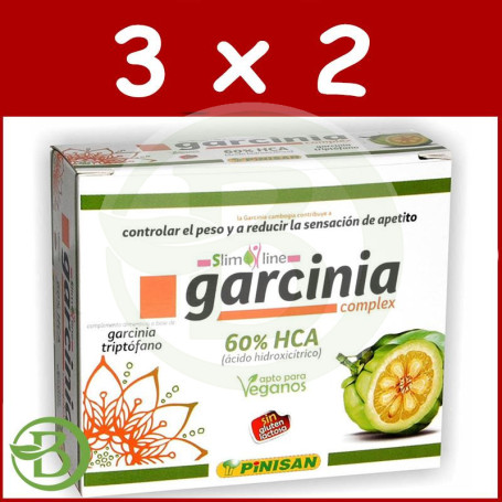 Pack 3x2 Garcinia Complex 60 Cápsulas Pinisan