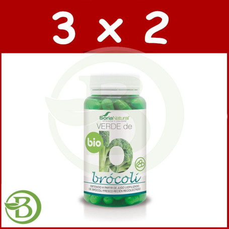 Pack 3x2 Verde de Brócoli 80 Cápsulas Soria Natural