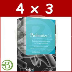Pack 4x3 Probiotics14 30 Cápsulas Herbora