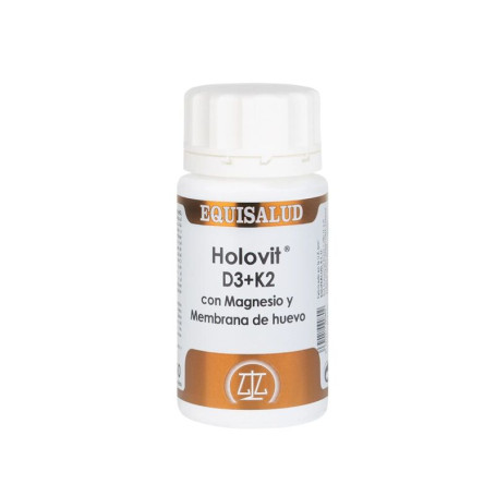 Holovit D3+K2+Mg y Membrana De Huevo 50Capsulas Equisalud