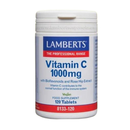 Vitamina C 1000Mg Bioflavonoides 120 Tabletas Lamberts