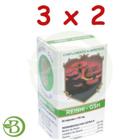 Pack 3x2 Reishi GSH Golden Green 60 Cápsulas