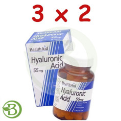 Pack 3x2 Ácido Hialurónico 55Mg. Health Aid