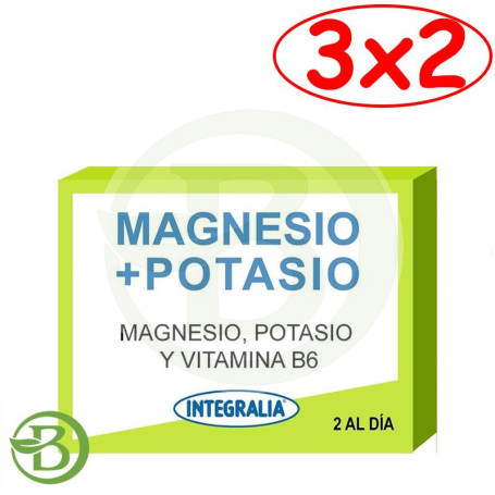 Pack 3x2 Magnesio + Potasio Integralia
