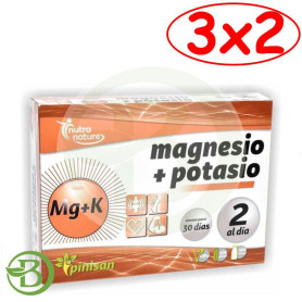 Pack 3x2 Magnesio + Potasio 60 Comp Pinisan