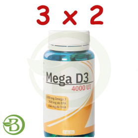 Pack 3x2 Mega Vitamina D3 60 Perlas Espadiet