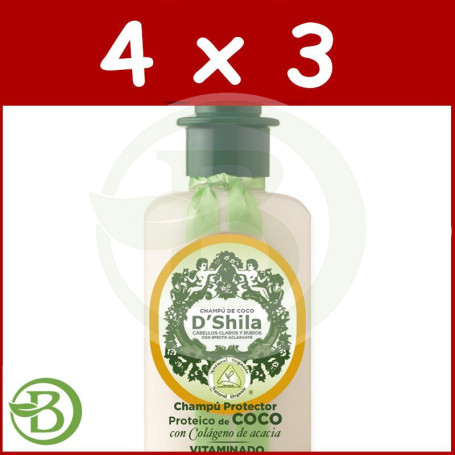 Pack 4x3 Champú de Coco Shila