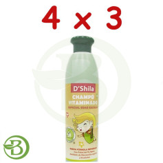 Pack 4x3 Champú Vitaminado Escolar 250Ml. Shila