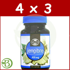 Pack 4x3 Jengibre 60 Comprimidos Naturmil