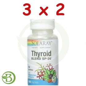 Pack 3x2 Thyroid Blend 100 Cápsulas Vegetales Solaray