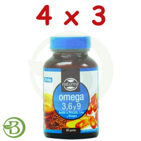 Pack 4x3 Omega 3-6-9 60 Perlas Naturmil