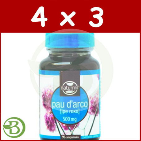 Pack 4x3 Pau Darco 90 Comprimidos Naturmil