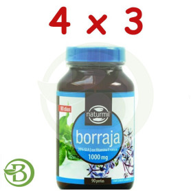 Pack 4x3 Borraja 90 Perlas Naturmil