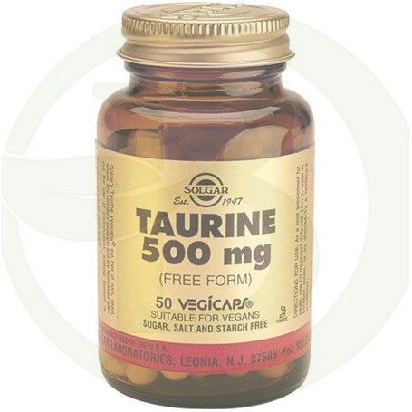 Taurina 500Mg. 50 Cápsulas Solgar