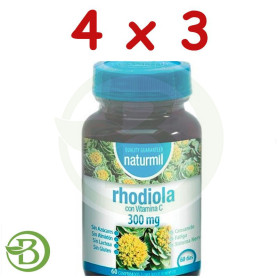 Pack 4x3 Rhodiola 60 Comprimidos Naturmil