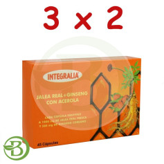 Pack 3x2 Jalea + Ginseng+ Acerola 45 Cápsulas Integralia