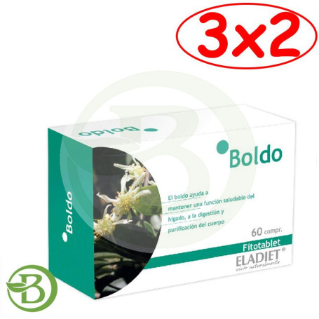 Pack 3x2 Boldo 60 Comprimidos 330Mg. Eladiet