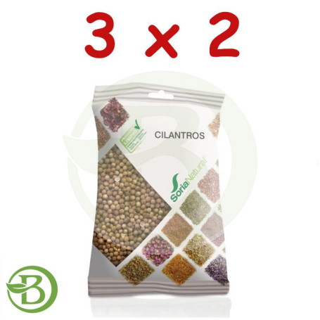 Pack 3x2 Cilantros Bolsa 60Gr. Soria Natural