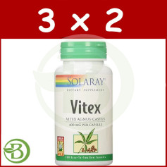 Pack 3x2 Vitex (Sauzgatillo) 60 Cápsulas Solaray