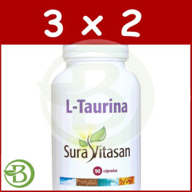 Pack 3x2 L-Taurina 500Mg. 90 Cápsulas Sura Vitasan