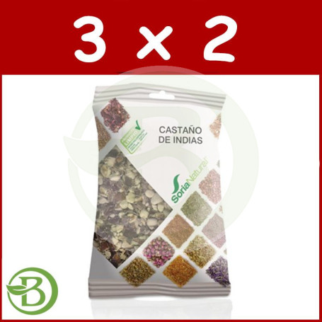 Pack 3x2 Castaño de Indias 100Gr. Bolsa Soria Natural