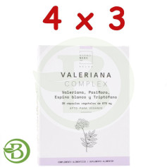Pack 4x3 Valeriana Complex 30 Cápsulas Herbora