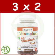 Pack 3x2 Vitamolas Multivitaminico Adulto 60 Gominolas Drasanvi