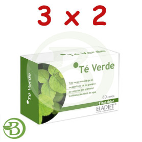 Pack 3x2 Té Verde 60 Comprimidos Eladiet