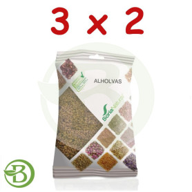 Pack 3x2 Alholvas Bolsa 150Gr. Soria Natural