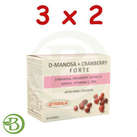 Pack 3x2 D-Manosa + Cranberry Forte 20 Sobres Integralia