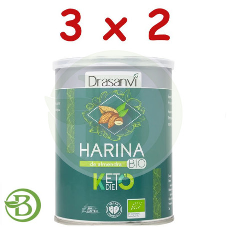 Pack 3x2 Harina De Almendras Bio 375Gr. Keto Drasanvi