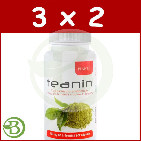 Pack 3x2 Teanin 60 Cápsulas Plantis