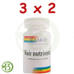 Pack 3x2 Hair Nutrients 60 Cápsulas Solaray