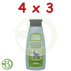 Pack 4x3 Champú Balsámico con Hierbabuena Linea Verde
