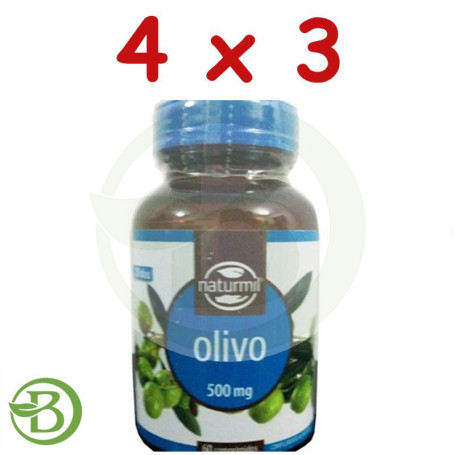 Pack 4x3 Olivo 60 Comprimidos Naturmil