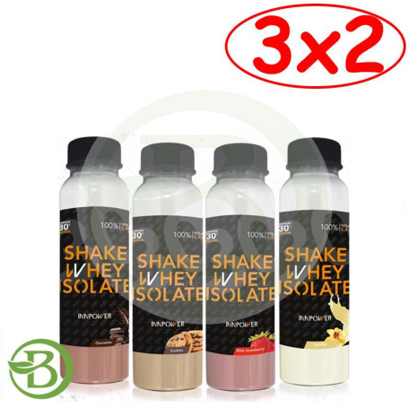 Pack 3x2 Shake Whey Isolated Fresa Innpower
