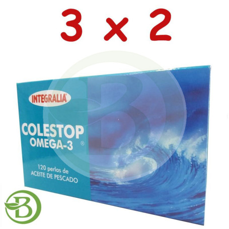 Pack 3x2 Colestop Omega 3 Forte 120 Perlas Integralia