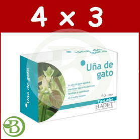 Pack 4x3 Uña de Gato 60 Comprimidos Eladiet