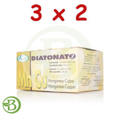 Pack 3x2 Diatonato 2 (Mn-Cu) 12 Viales Soria Natural