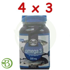 Pack 4x3 Omega 3 500Mg. 120 Perlas Naturmil