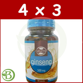 Pack 4x3 Ginseng 60 Cápsulas Naturmil