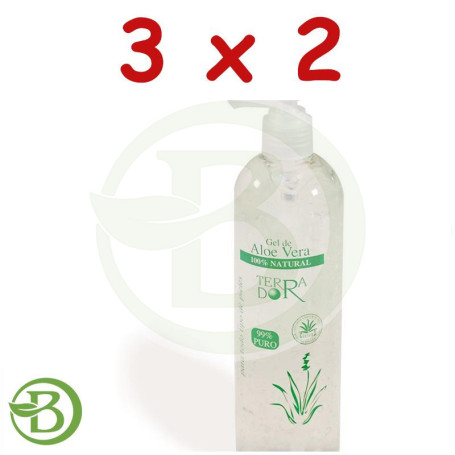 Pack 3x2 Gel Aloe Vera 100% Natural 500Ml. Derbos