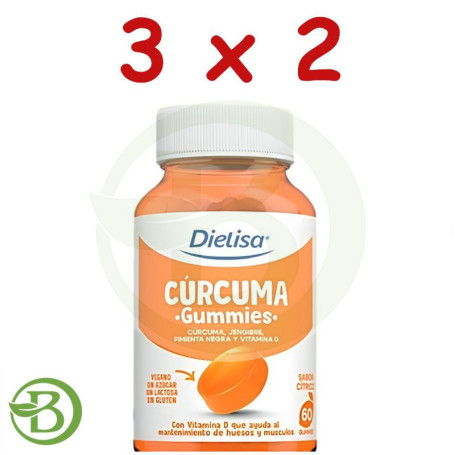 Pack 3x2 Gummies Cúrcuma 60 Gummies Dietisa