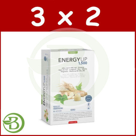 Pack 3x2 Energy Up 1500 20 Ampollas Intersa Labs