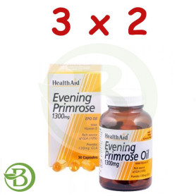 Pack 3x2 Aceite de Onagra 1300Mg. Health Aid