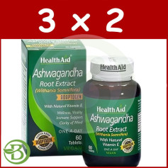 Pack 3x2 Ashwagandha 60 Comprimidos (Withania Somnifera) Health Aid