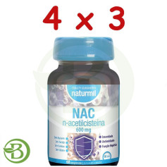 Pack 4x3 N-Acetilcisteina 600Mg 60 Comprimidos Naturmil
